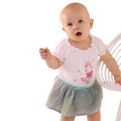 And The Little Dog Laughed Cornflower Blue Tu Tu Romper