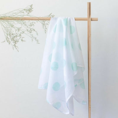 Mama Maya Muslin Baby Wrap - Blue Spot
