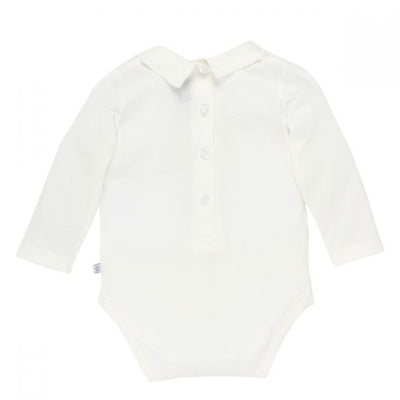 BÉBÉ by MINIHAHA - Long Sleeve Ivory Bodysuit with Collar