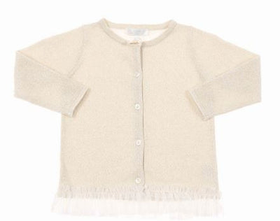 BRITT Sparkle Cardigan - Metallic Sand (18-24 months)