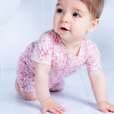 WHITE LABEL by MINIHAHA - FLORAL Short Sleeves Romper