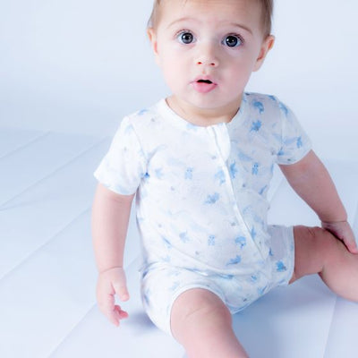 WHITE LABEL by MINIHAHA - ELEPHANT Short Sleeves Romper