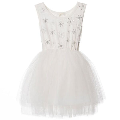 BRITT Snowflake Tutu Dress - White