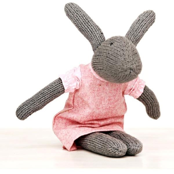 And The Little Dog Laughed - Hand Knitted 'Matilda" Rabbit Pink Wool Dress