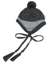 Korango Adventure Tiger Lined Knit Beanie in Charcoal