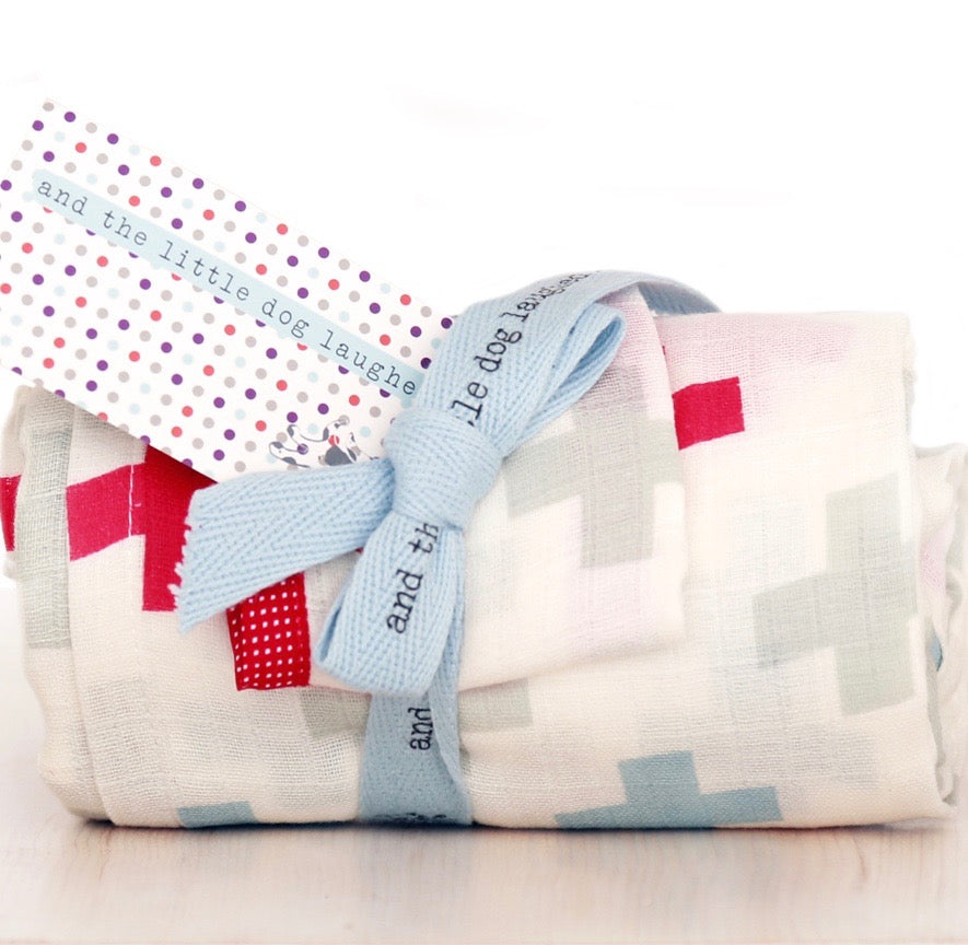 And The Little Dog Laughed Crosses Muslin Wrap
