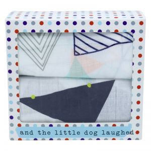 And The Little Dog Laughed Geometric Muslin Wrap - Twin Pack