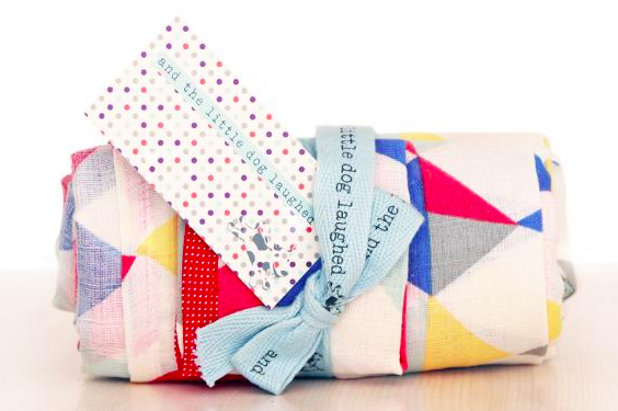 And The Little Dog Laughed Crazy Triangles Muslin Wrap
