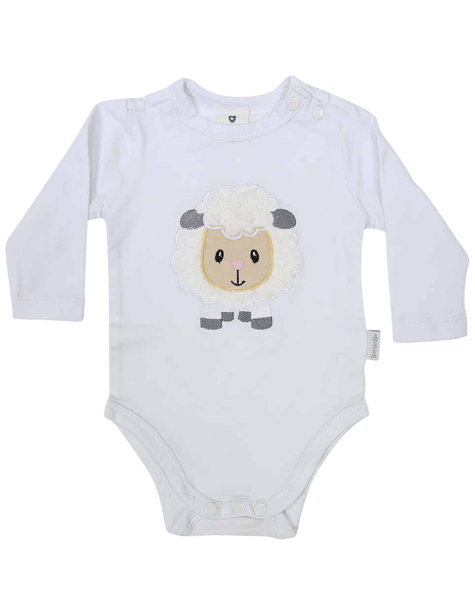 KORANGO Baa Baa White Sheep Bodysuit with Applique in White