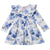 DESIGNER KIDZ Audrey Floral L/S Hazel Dress - Dusty Blue