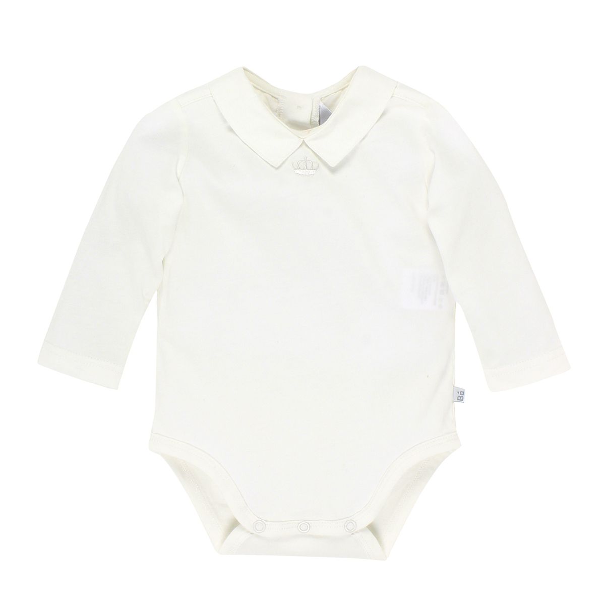 BÉBÉ by MINIHAHA - Long Sleeve Ivory Bodysuit with Collar