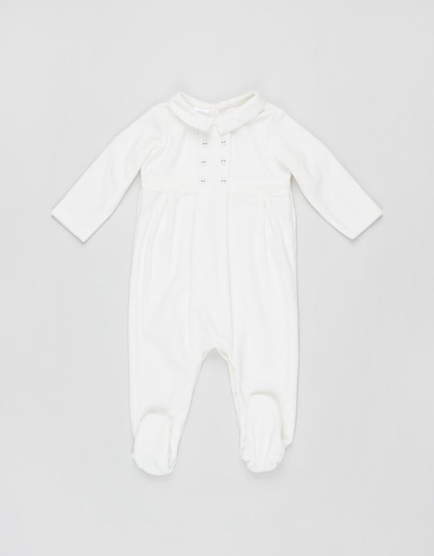 BÉBÉ by MINIHAHA - VELOUR Ivory Romper