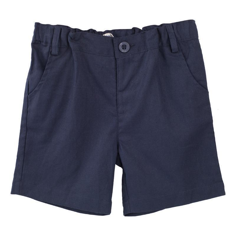 DESIGNER KIDZ Toby Linen Shorts - Navy